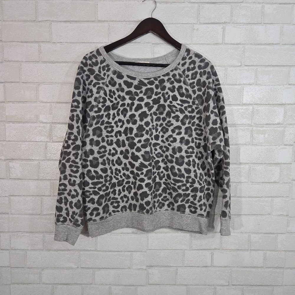 Grayson Threads Gray & Charcoal Leopard Print Pullover